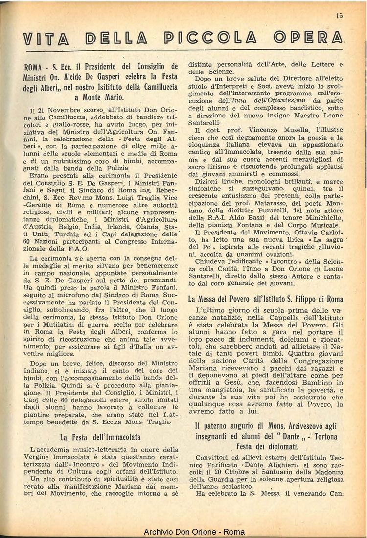 La piccola Opera della Divina Provvidenza, 47, 01_02, 01-02-1952, pagina 15