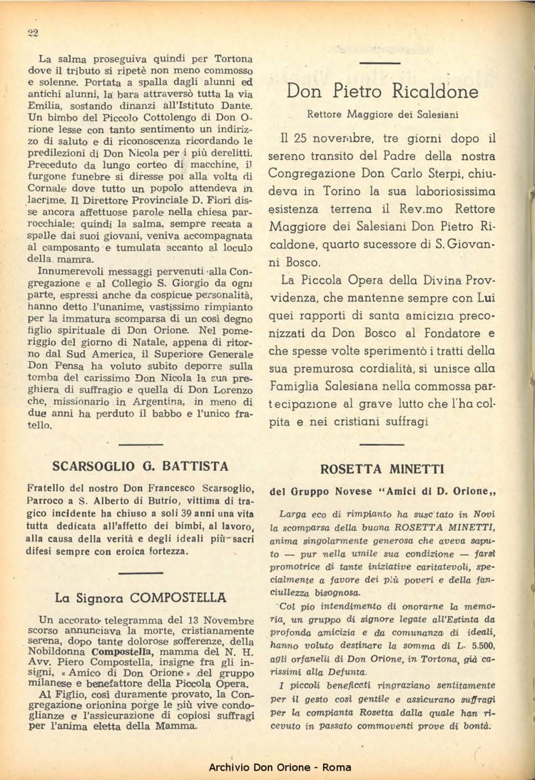 La piccola Opera della Divina Provvidenza, 47, 01_02, 01-02-1952, pagina 22