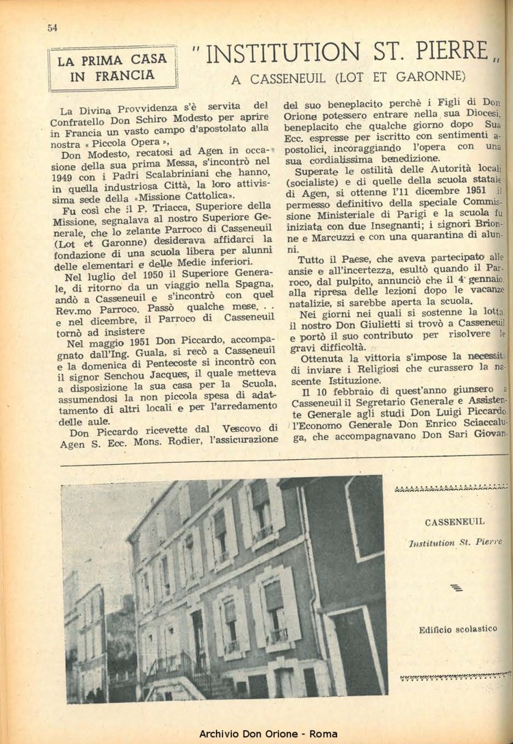 La piccola Opera della Divina Provvidenza, 47, 05, 01-05-1952, pagina 4