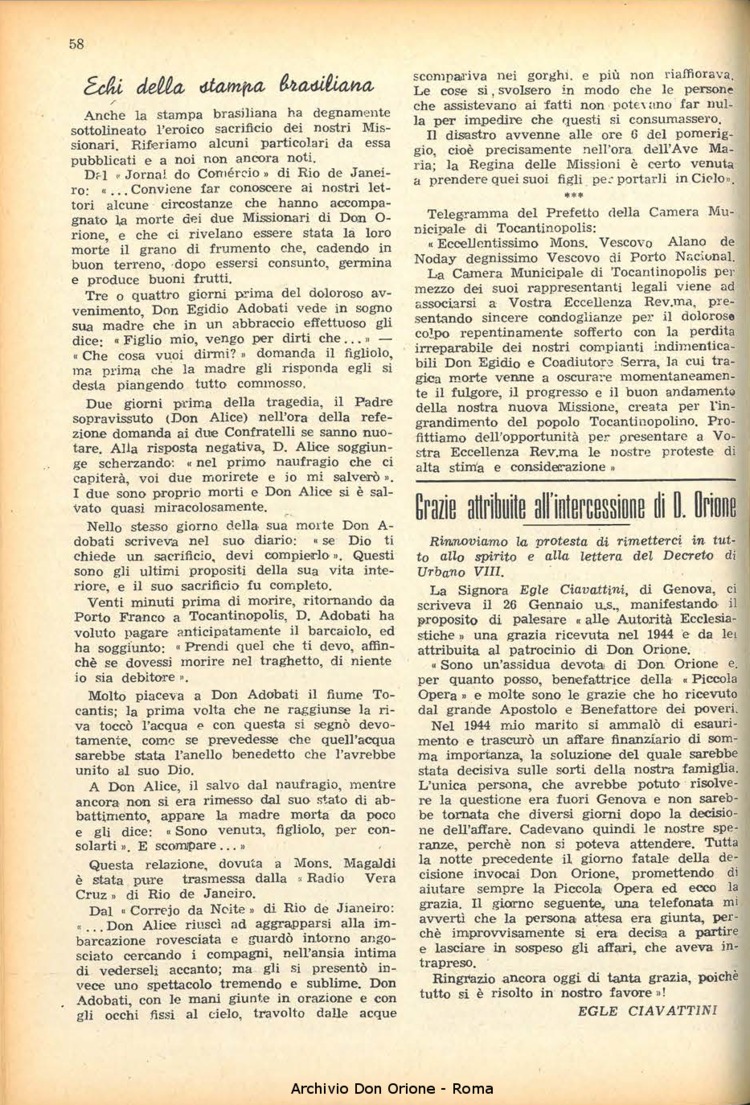 La piccola Opera della Divina Provvidenza, 47, 05, 01-05-1952, pagina 8
