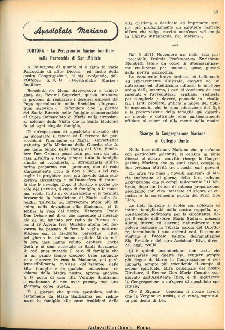 La piccola Opera della Divina Provvidenza, 47, 05, 01-05-1952, pagina 9