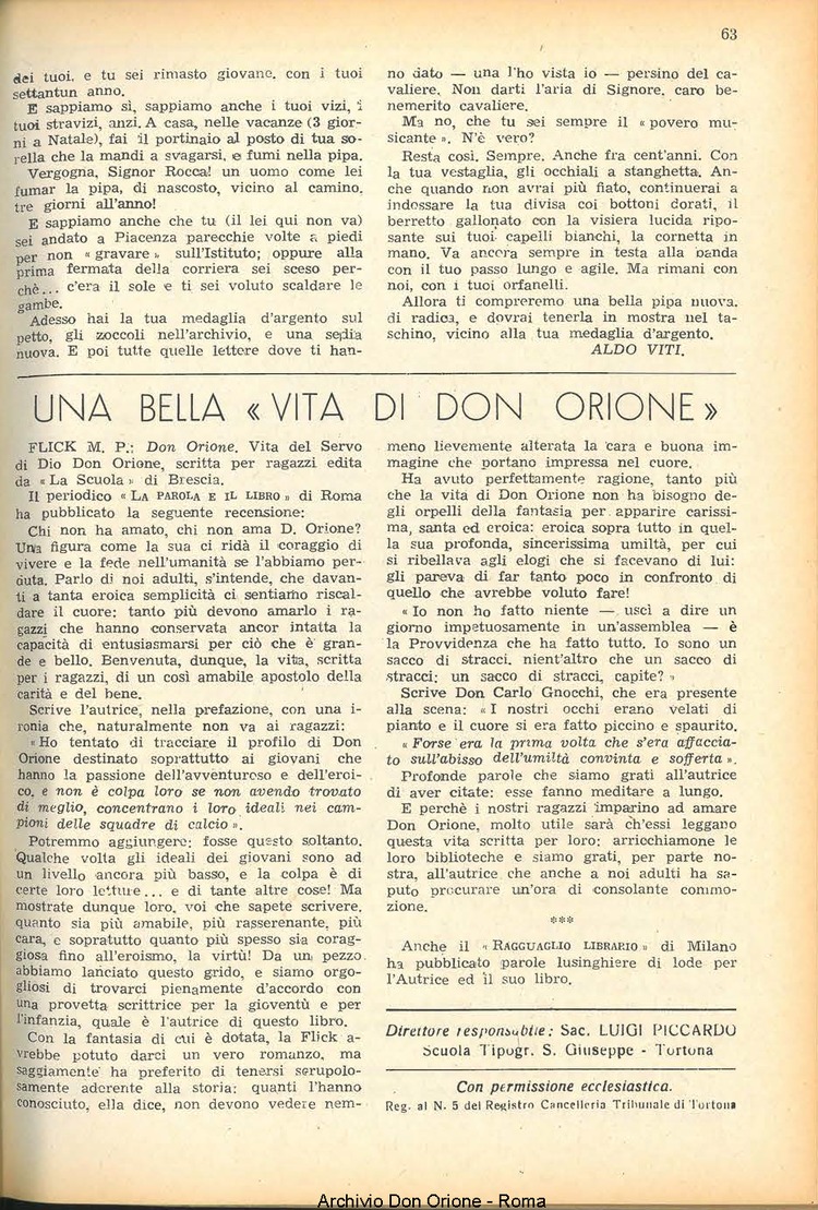 La piccola Opera della Divina Provvidenza, 47, 05, 01-05-1952, pagina 13