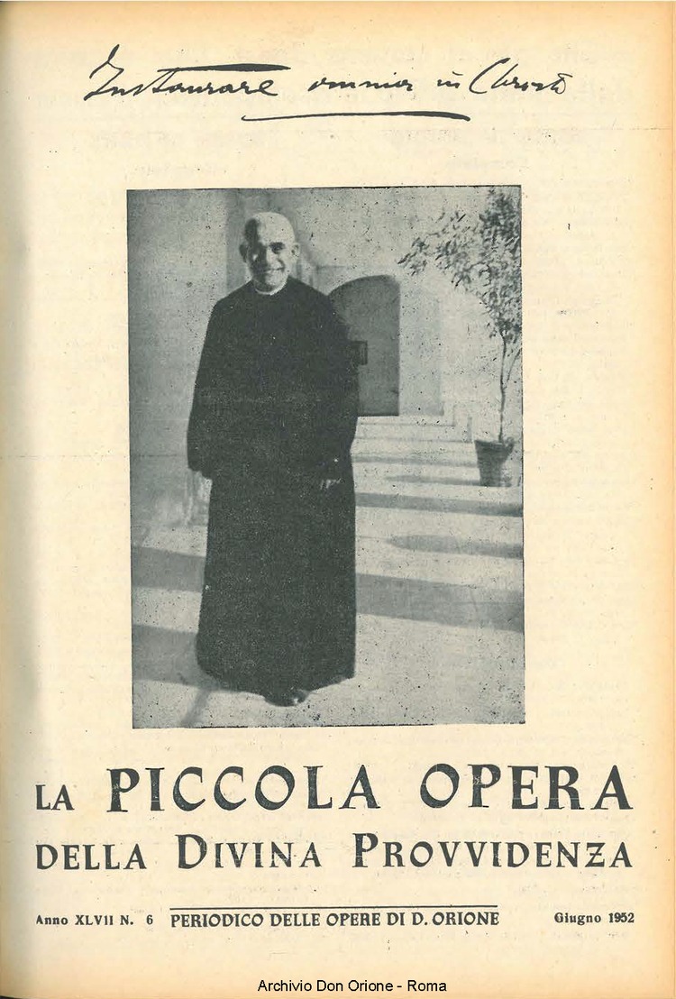 La piccola Opera della Divina Provvidenza, 47, 06, 01-06-1952, pagina 1