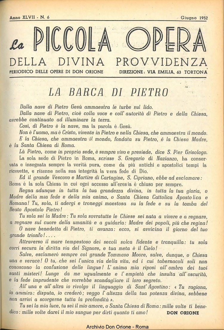 La piccola Opera della Divina Provvidenza, 47, 06, 01-06-1952, pagina 3