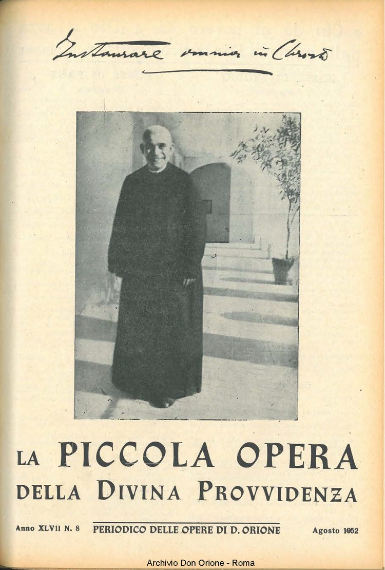 La piccola Opera della Divina Provvidenza, 47, 08, 01-08-1952, pagina 1