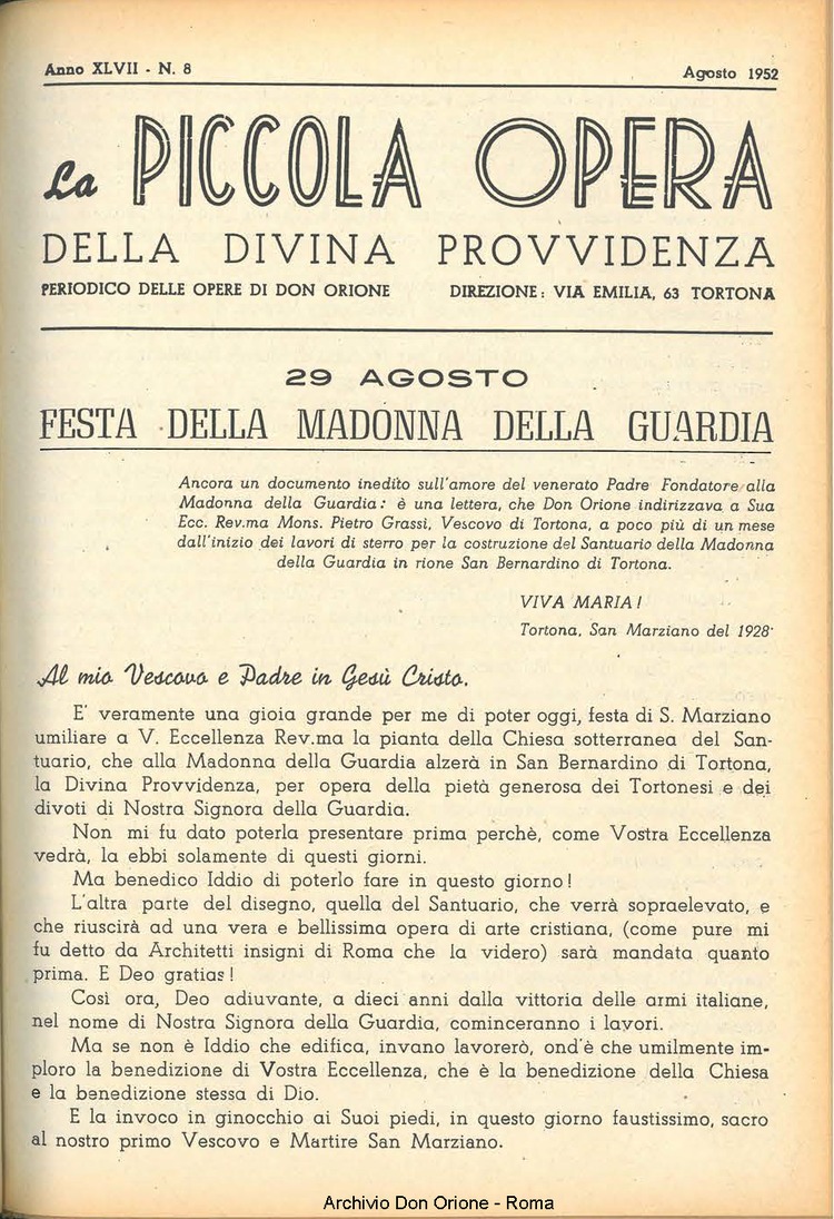 La piccola Opera della Divina Provvidenza, 47, 08, 01-08-1952, pagina 3