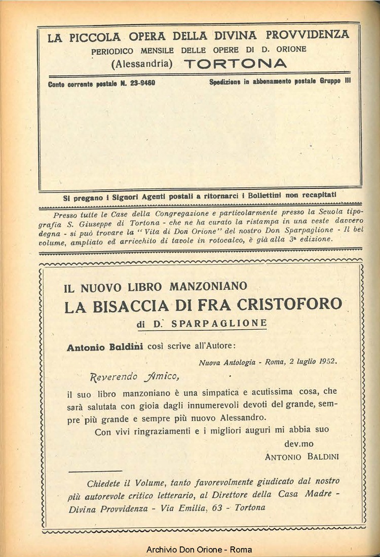La piccola Opera della Divina Provvidenza, 47, 08, 01-08-1952, pagina 16