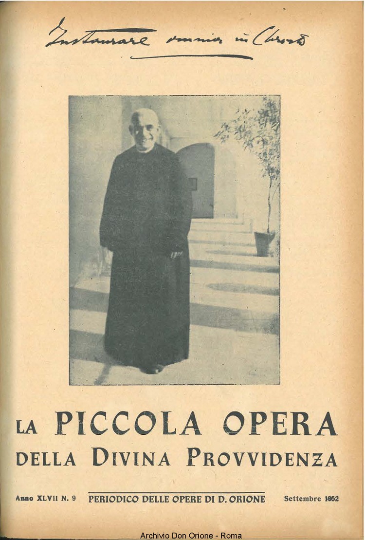 La piccola Opera della Divina Provvidenza, 47, 09, 01-09-1952, pagina 1