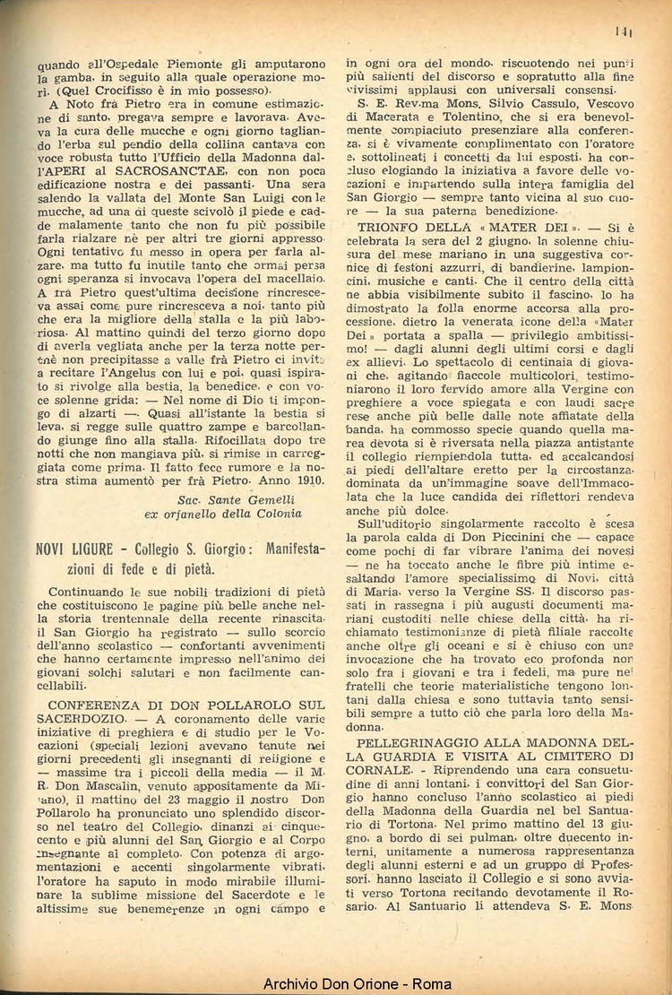 La piccola Opera della Divina Provvidenza, 47, 10, 01-10-1952, pagina 11