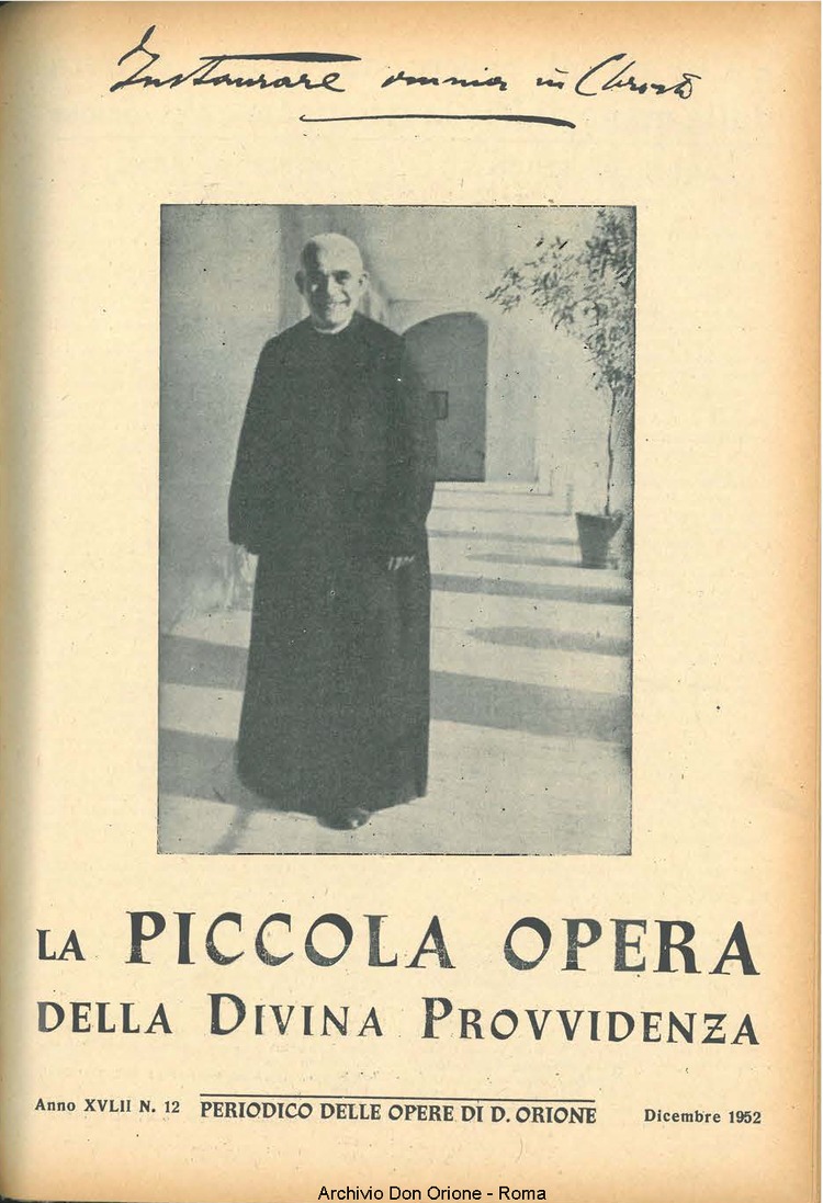 La piccola Opera della Divina Provvidenza, 47, 12, 01-12-1952, pagina 1
