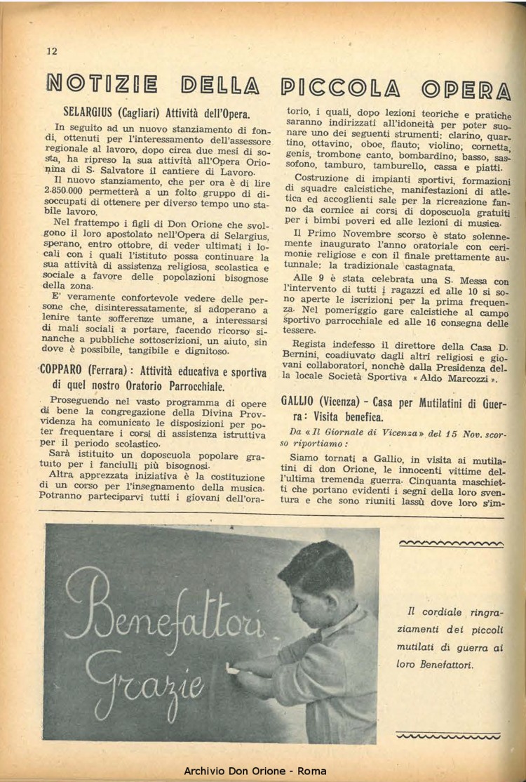 La piccola Opera della Divina Provvidenza, 48, 01, 01-01-1953, pagina 12