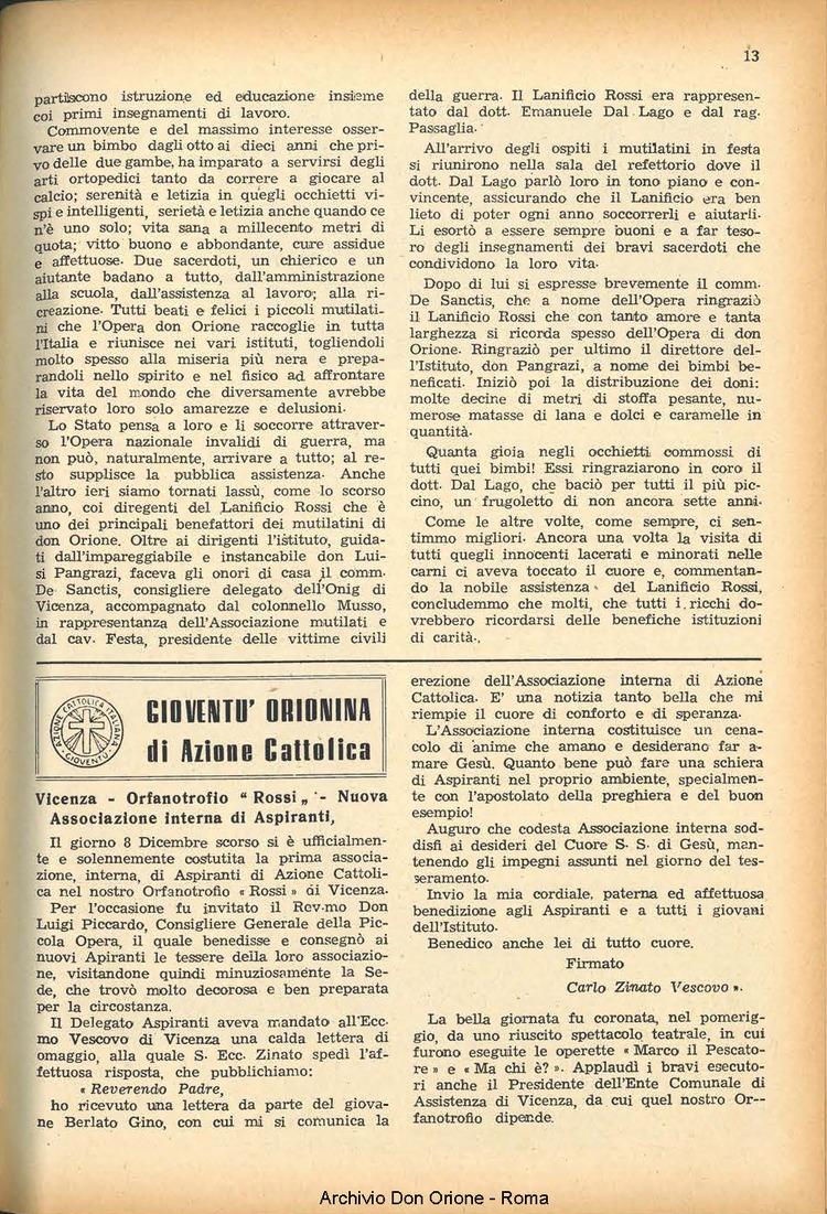 La piccola Opera della Divina Provvidenza, 48, 01, 01-01-1953, pagina 13