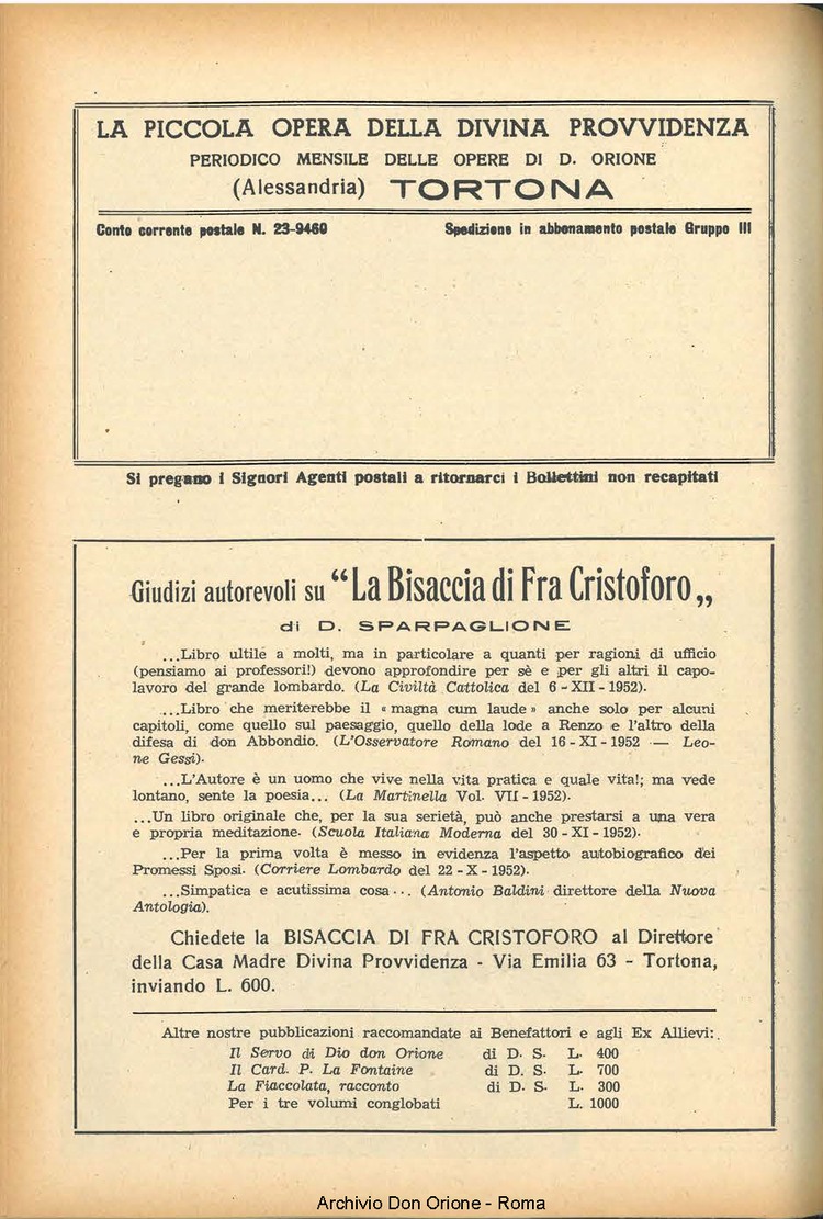 La piccola Opera della Divina Provvidenza, 48, 01, 01-01-1953, pagina 16
