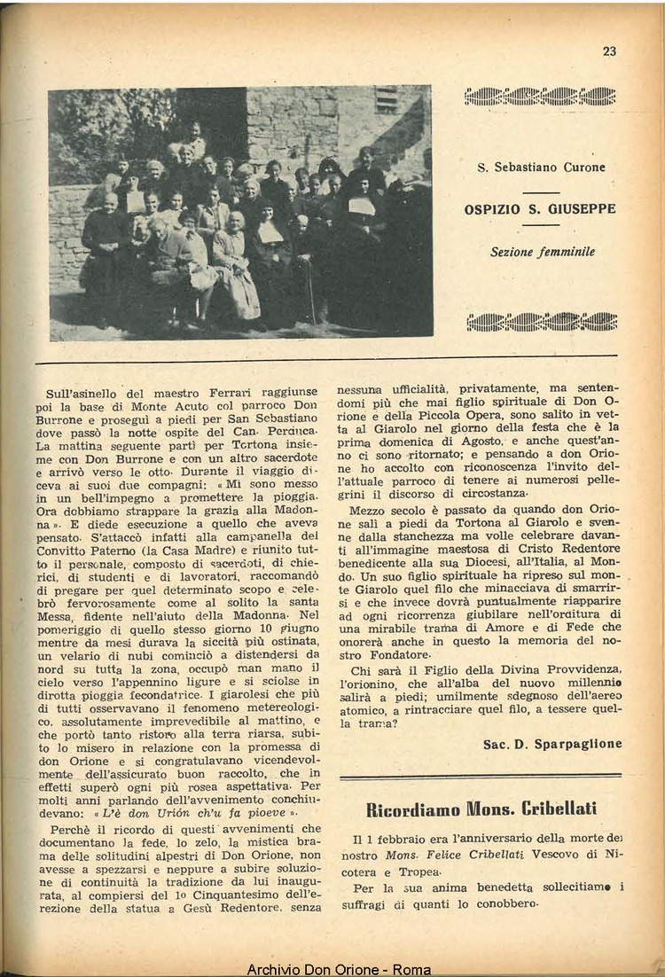 La piccola Opera della Divina Provvidenza, 48, 02, 01-02-1953, pagina 7
