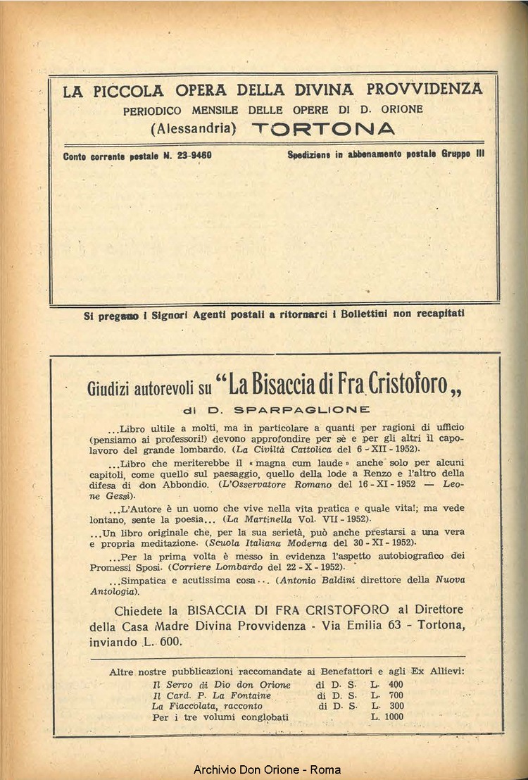La piccola Opera della Divina Provvidenza, 48, 02, 01-02-1953, pagina 16