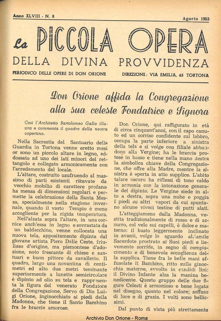 La piccola Opera della Divina Provvidenza, 48, 08, 01-08-1953, pagina 3
