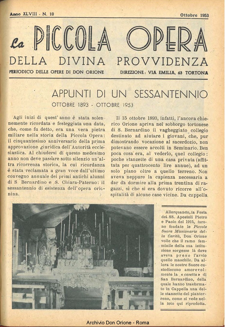 La piccola Opera della Divina Provvidenza, 48, 10, 01-10-1953, pagina 3