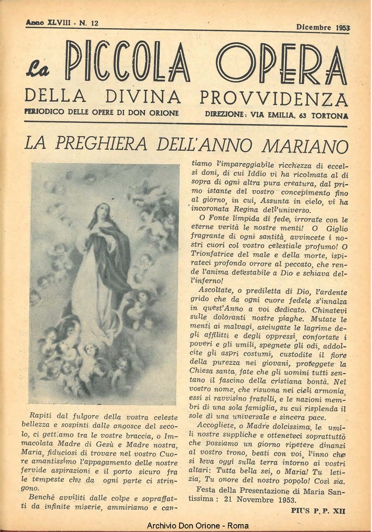 La piccola Opera della Divina Provvidenza, 48, 12, 01-12-1953, pagina 3