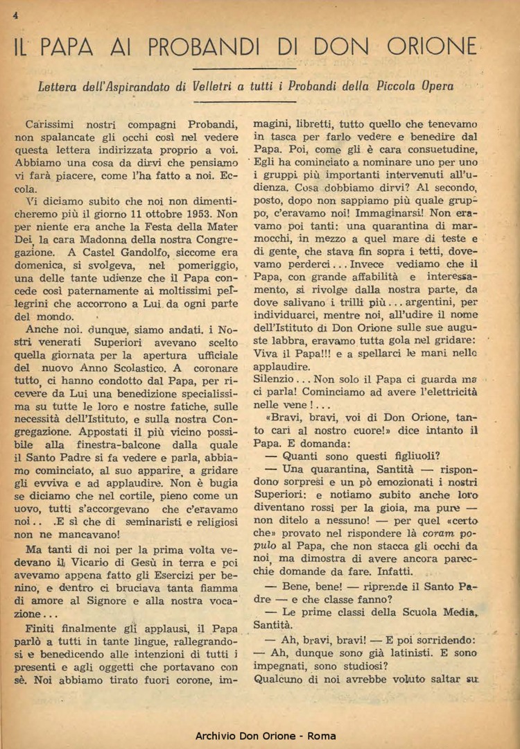 La piccola Opera della Divina Provvidenza, 49, 01, 01-01-1954, pagina 6