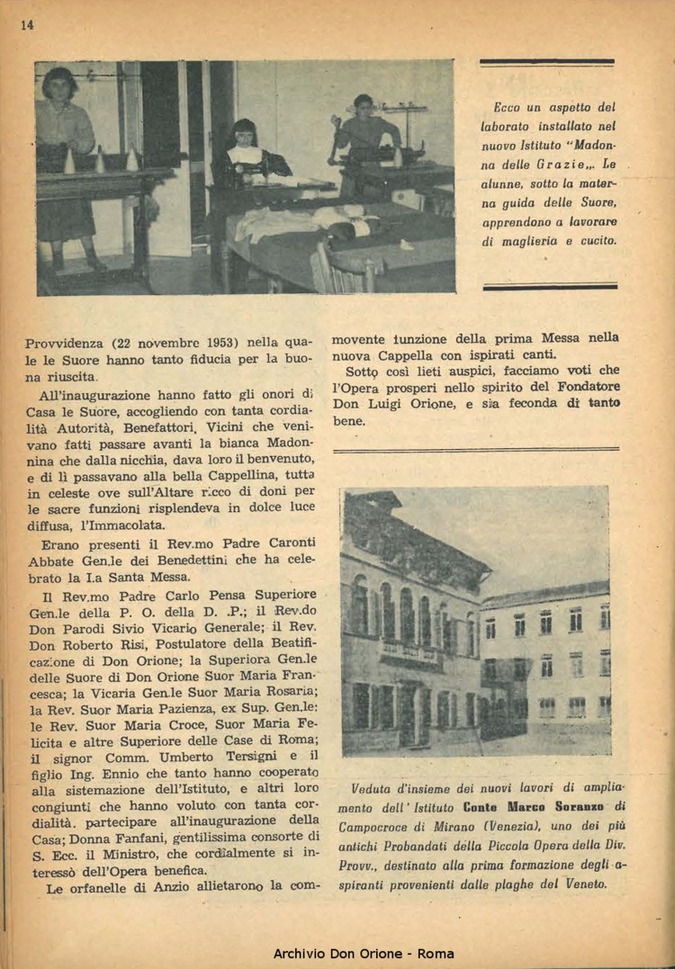 La piccola Opera della Divina Provvidenza, 49, 01, 01-01-1954, pagina 16