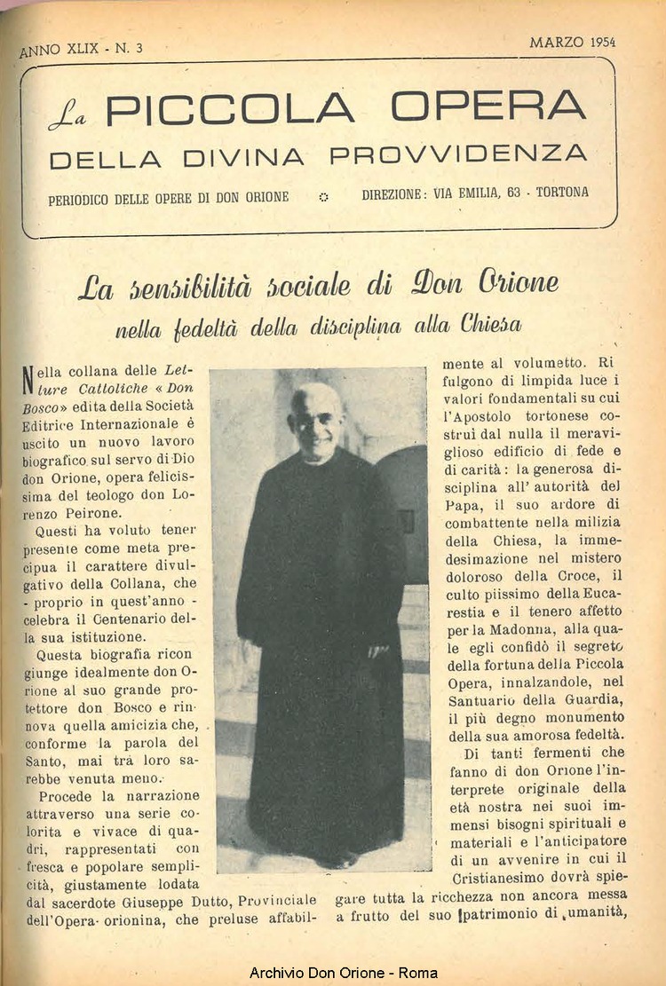 La piccola Opera della Divina Provvidenza, 49, 03, 01-03-1954, pagina 3