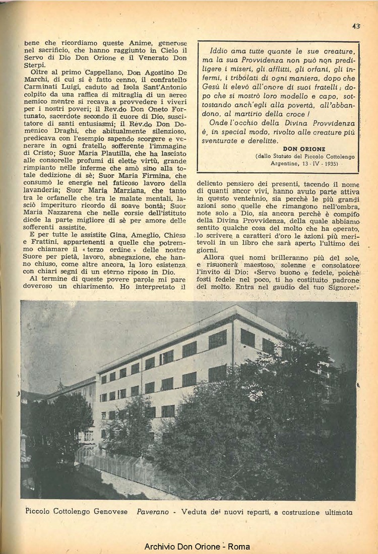 La piccola Opera della Divina Provvidenza, 49, 03, 01-03-1954, pagina 13