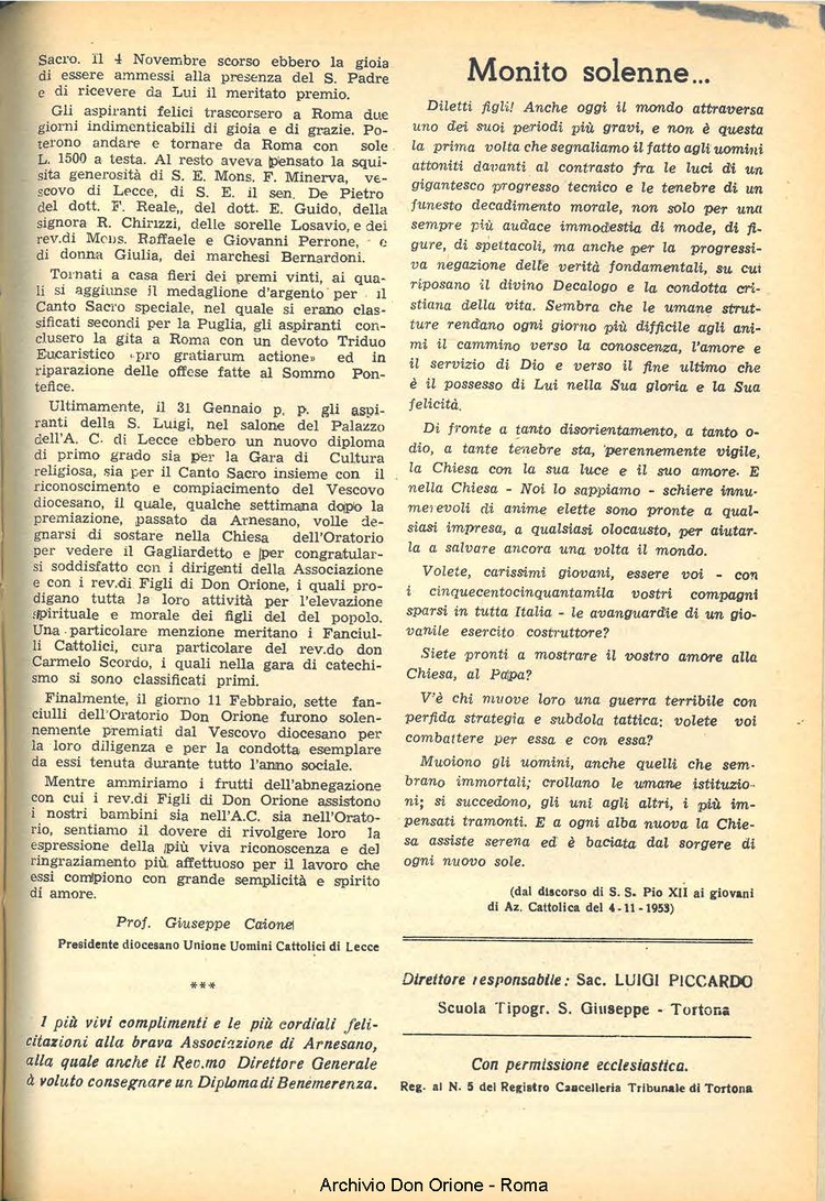 La piccola Opera della Divina Provvidenza, 49, 03, 01-03-1954, pagina 19