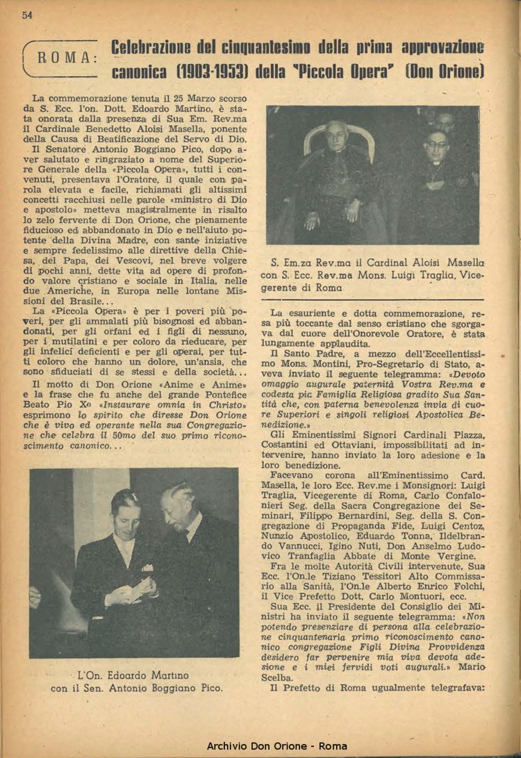 La piccola Opera della Divina Provvidenza, 49, 04, 01-04-1954, pagina 8