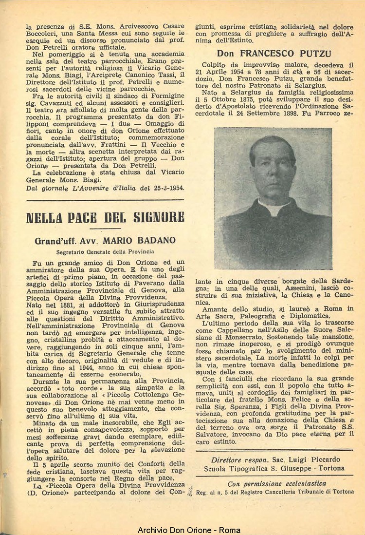 La piccola Opera della Divina Provvidenza, 49, 05, 01-05-1954, pagina 19