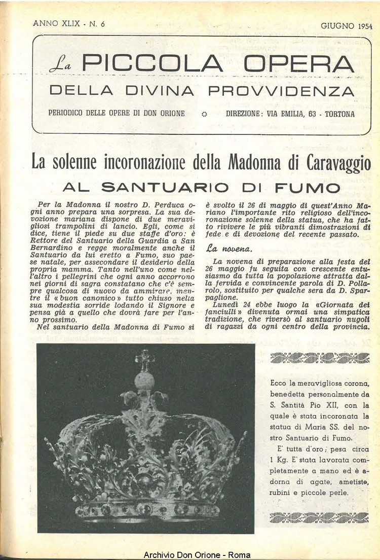 La piccola Opera della Divina Provvidenza, 49, 06, 01-06-1954, pagina 3