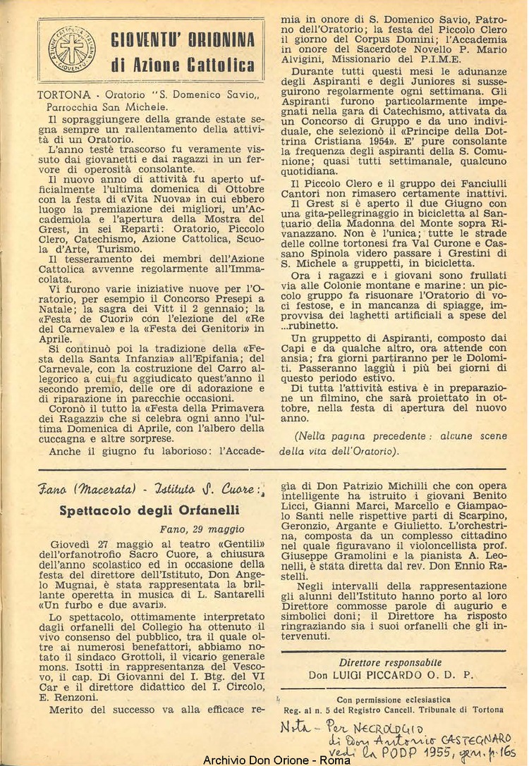La piccola Opera della Divina Provvidenza, 49, 08_09, 01-09-1954, pagina 27