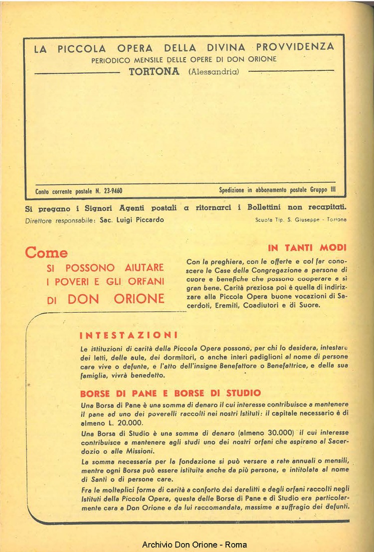 La piccola Opera della Divina Provvidenza, 49, 12, 01-12-1954, pagina 20