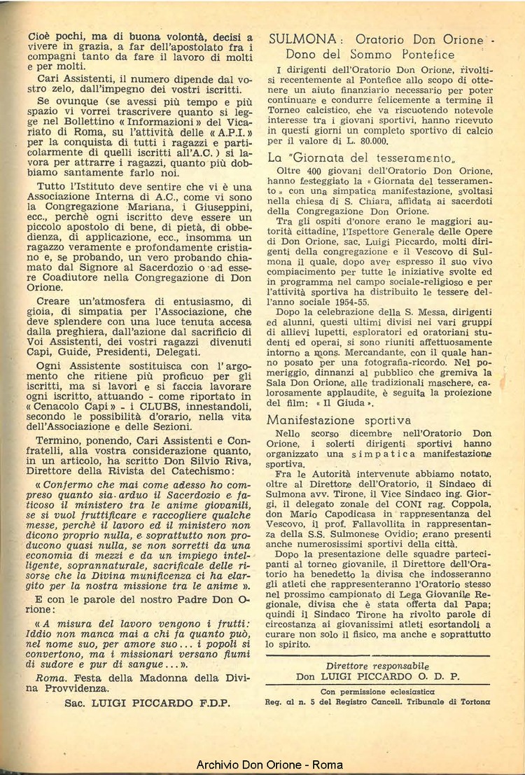 La piccola Opera della Divina Provvidenza, 50, 02, 01-02-1955, pagina 19