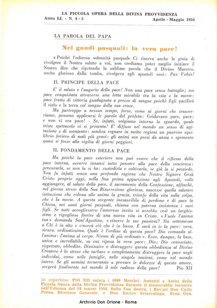La piccola Opera della Divina Provvidenza, 51, 04_05, 01-05-1956, pagina 2