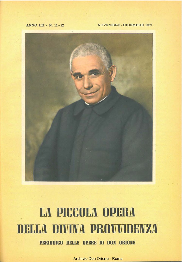 La piccola Opera della Divina Provvidenza, 52, 11_12, 01-12-1957, pagina 1