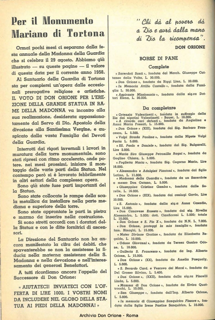 La piccola Opera della Divina Provvidenza, 53, 05, 01-05-1958, pagina 2