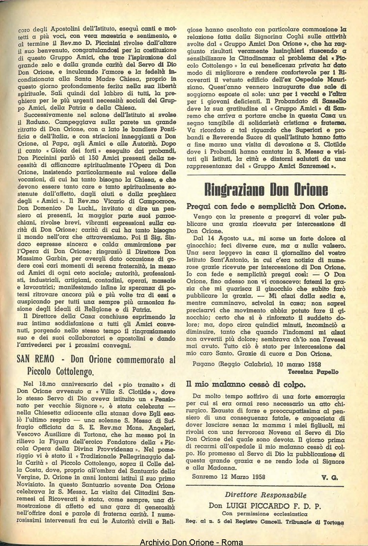 La piccola Opera della Divina Provvidenza, 53, 05, 01-05-1958, pagina 23