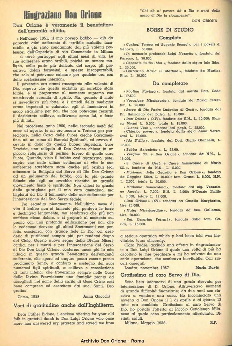 La piccola Opera della Divina Provvidenza, 53, 06, 01-06-1958, pagina 2