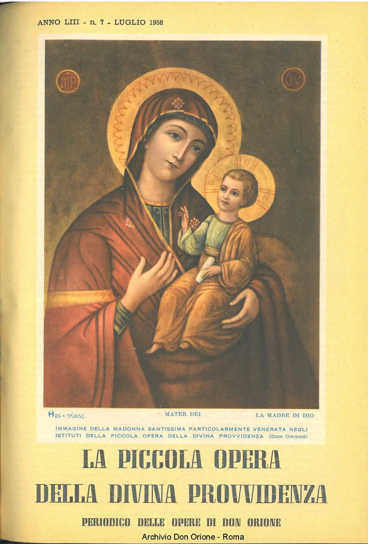 La piccola Opera della Divina Provvidenza, 53, 07, 01-07-1958, pagina 1