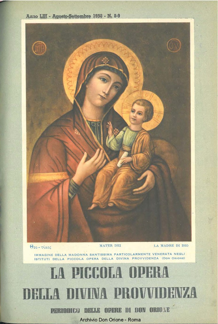 La piccola Opera della Divina Provvidenza, 53, 08_09, 01-09-1958, pagina 1