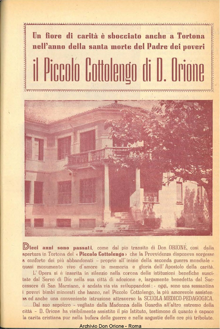 La piccola Opera della Divina Provvidenza, 53, 11, 01-11-1958, pagina 2