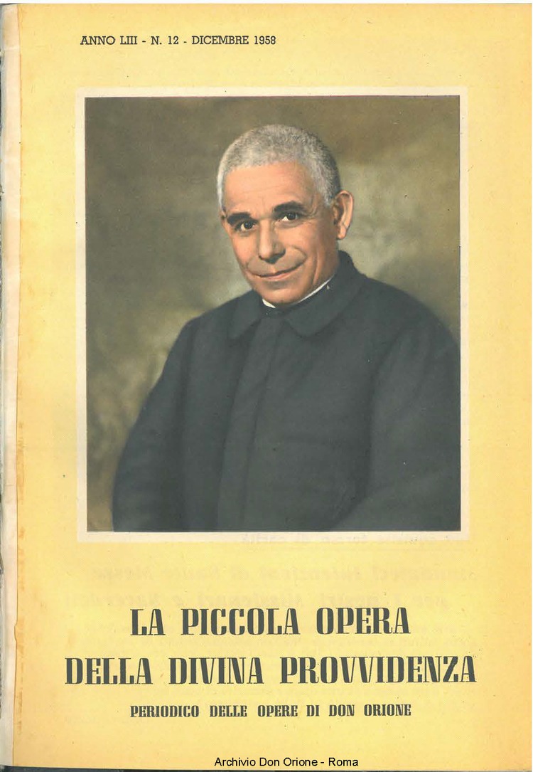 La piccola Opera della Divina Provvidenza, 53, 12, 01-12-1958, pagina 1