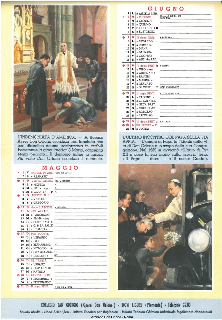 La piccola Opera della Divina Provvidenza, 53, 12, 01-12-1958 calendario, pagina 4