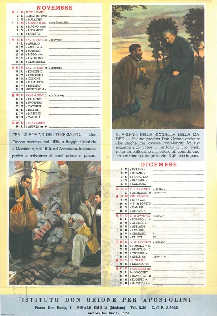 La piccola Opera della Divina Provvidenza, 53, 12, 01-12-1958 calendario, pagina 7