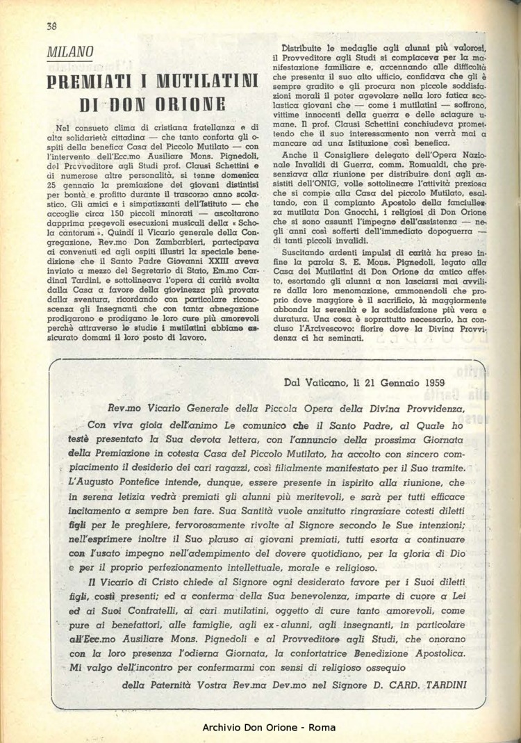 La piccola Opera della Divina Provvidenza, 54, 03, 01-03-1959, pagina 16