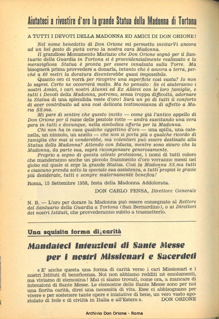 La piccola Opera della Divina Provvidenza, 54, 05, 01-05-1958, pagina 2