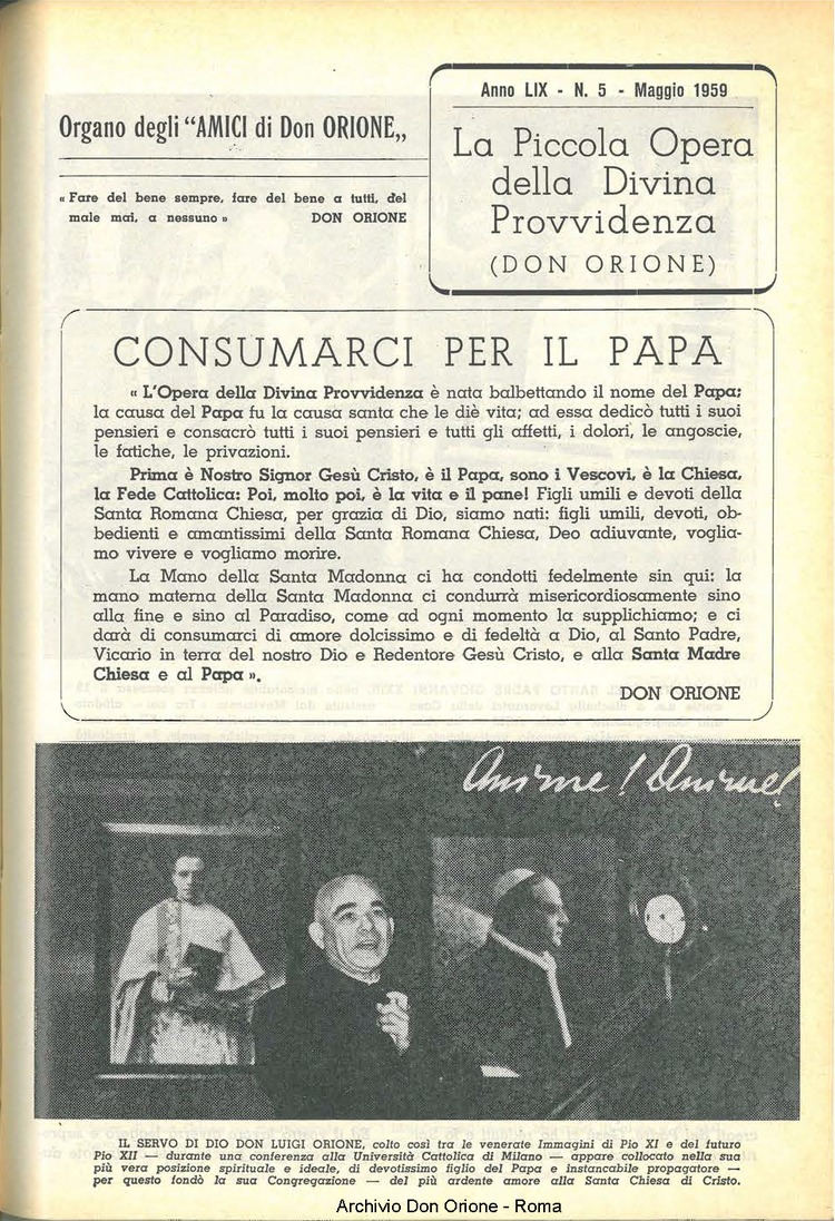 La piccola Opera della Divina Provvidenza, 54, 05, 01-05-1958, pagina 3