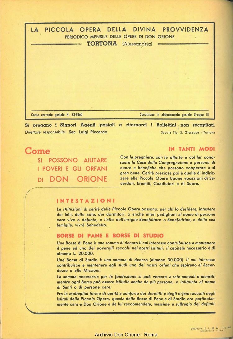La piccola Opera della Divina Provvidenza, 54, 05, 01-05-1958, pagina 20