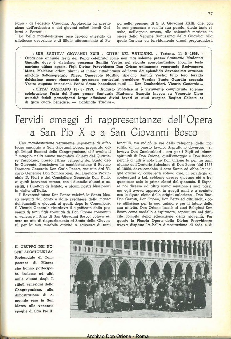 La piccola Opera della Divina Provvidenza, 54, 07, 01-07-1959, pagina 7