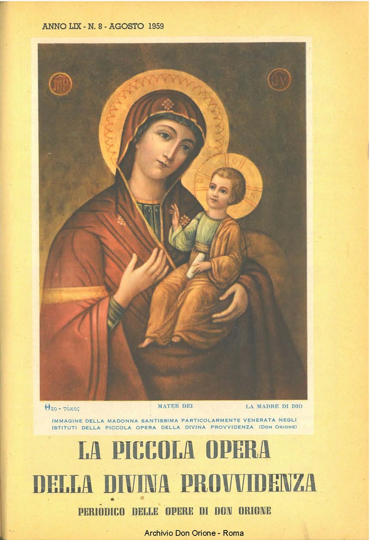 La piccola Opera della Divina Provvidenza, 54, 08, 01-08-1959, pagina 1
